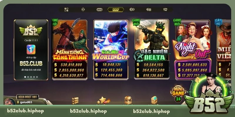 Bộ sưu tập game B52 Club nổ hũ phong phú, nhiều chủ đề