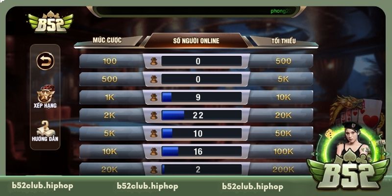 Cách tham gia chơi Mậu Binh tại cổng game B52 Club