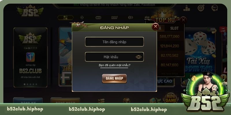 Hướng dẫn các bước B52 Club đăng nhập chi tiết nhất