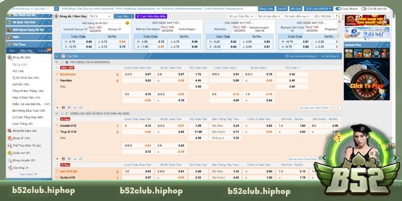 Những bộ môn thể thao không thể bỏ qua tại B52 Club